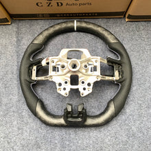 Load image into Gallery viewer, CZD Autoparts For Ford Mustang 2018-2022 carbon fiber steering wheel matte forged carbon fiber top&amp;bottom