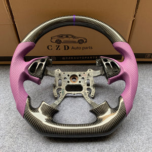 czd auto parts carbon fiber steering wheel for Acura TL 2004-2006 with purple stripe