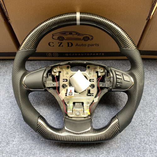 CZD auto parts carbon fiber steering wheel for Chevrolet Corvette C6 Z06 C6 2005-2013 with white stripe