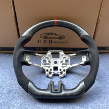 Load image into Gallery viewer, czd auto parts carbon fiber steering wheel for Ford Mustang/Ford SHELBY GT350 with alcantara and red stitching