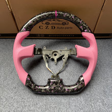 Load image into Gallery viewer, CZD auto parts for Outback 2004 2005 carbon fiber steering wheel with pink leather