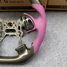 Load image into Gallery viewer, czd auto parts carbon fiber steering wheel for Acura TL with purple perforated leather
