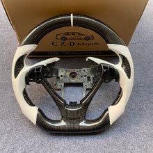 Load image into Gallery viewer, CZD autoparts for  Acura TL 2009-2014  carbon fiber steering wheel with white perforated leather side