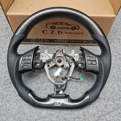 CZD auto parts carbon fiber steering wheel for Lexus IS250 /300 /350 2006-2013 with black smooth leather