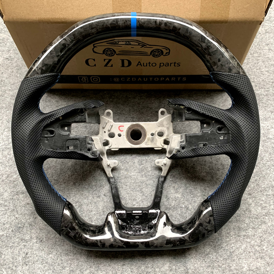 czd auto parts carbon fiber steering wheel for Honda 10th gen Civic SI 2016-2021 with forge carbon fiber