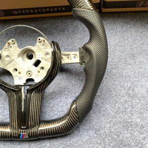CZD Autoparts For BMW X5 M F85 X6 M F86 carbon fiber steering wheel gloss carbon fiber top&bottom