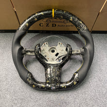 Load image into Gallery viewer, CZD auto parts for  BMW M2 F87 M3 F80 M4 F82 F83 M5 F10 M6 F06 F12 F13 X5 M F85 X6 M F86 carbon fiber steering wheel with forged carbon with golden flakes