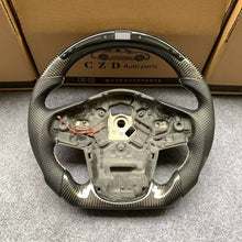 Load image into Gallery viewer, CZD auto parts for TOYOTA SUPRA A90 A91 MK5 2020-2021 carbon fiber steering wheel with gray perforated leather side &amp; LED