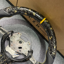 Load image into Gallery viewer, CZD auto parts for  BMW M2 F87 M3 F80 M4 F82 F83 M5 F10 M6 F06 F12 F13 X5 M F85 X6 M F86 carbon fiber steering wheel with forged carbon with golden flakes