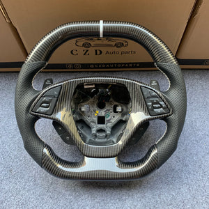 CZD auto parts carbon fiber steering wheel for Chevrolet 6th gen Camaro 2016-2020 with white stripe