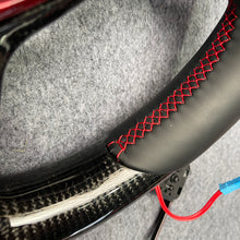 Load image into Gallery viewer, CZD auto parts for  BMW M2 F87 M3 F80 M4 F82 F83 M5 F10 M6 F06 F12 F13 X5 M F85 X6 M F86 carbon fiber steering wheel with red carbon paddle shifter