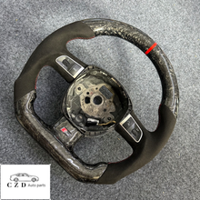 Load image into Gallery viewer, CZD auto parts for S3 S4 S5 S6 S8 carbon fiber steering wheel with forged carbon fiber