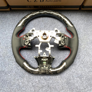 CZD Auto parts for Infiniti Q50/QX50 2014-2017 carbon fiber steering wheel with red stitching