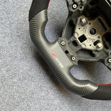 Load image into Gallery viewer, CZD auto parts for Chevrolet Corvette C7 2014-2019 carbon fiber steering wheel flat top with matte carbon thumb grips