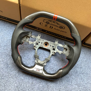 CZD Autoparts For Honda FK2 carbon fiber steering wheel SI badge bottom