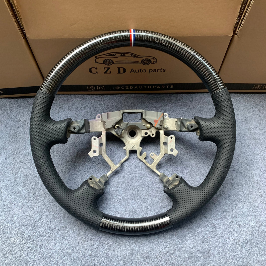 czd auto parts carbon fiber steering wheel for Tundra 2007-2013 with perforated leather
