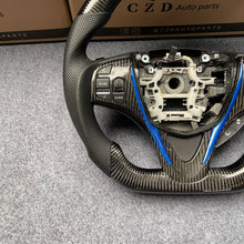 Load image into Gallery viewer, CZD autoparts for Acura 2015+ TLX carbon fiber steering wheel with gloss blue and black carbon fiber trim