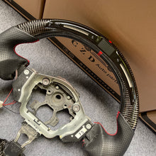 Load image into Gallery viewer, czd auto parts carbon fiber steering wheel for nissan z34 with round led