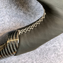 Load image into Gallery viewer, CZD auto parts JEEP WRANGLER JL GLADIATOR 2018+ carbon fiber steering wheel with perforated leather side