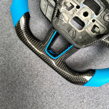 Load image into Gallery viewer, CZD Autoparts For Ford Focus RS ST 2015-2018 carbon fiber steering wheel blue perforated leather sides