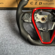 Load image into Gallery viewer, CZD autoparts for Toyota 8th gen Camry se xse le xle 2018-2022 carbon fiber steering wheel with red trim