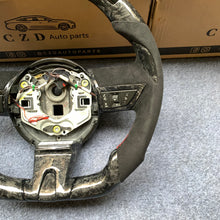 Load image into Gallery viewer, CZD auto parts carbon fiber steering wheel for camaro 2010-2011 with gloss forge carbon fiber thumbgrips