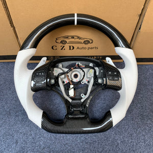 CZD auto parts carbon fiber steering wheel for Lexus IS250 /300 /350 2006-2013 with white stripe