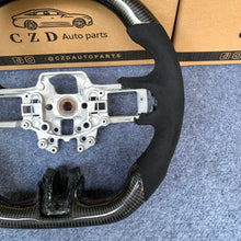Load image into Gallery viewer, CZD auto parts for Ford Mustang 2015-2017 carbon fiber steering wheel with black suede