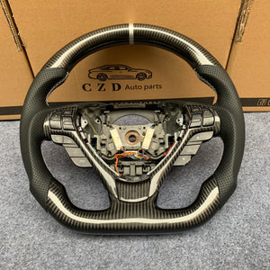 czd auto parts carbon fiber steering wheel for Acura TL/ILX with white stitch