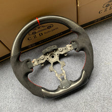 Load image into Gallery viewer, CZD auto parts for Z34 carbon fiber steering wheel  with alcantara leather side
