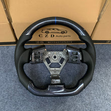 Load image into Gallery viewer, CZD auto parts for Z coupe carbon fiber steering wheel with blue wire carbon fiber