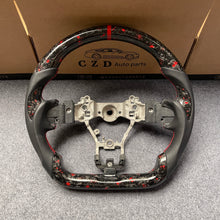 Load image into Gallery viewer, CZD auto parts for Subaru WRX STI  2015-2020 carbon fiber steering wheel with forged carbon fiber with red flakes