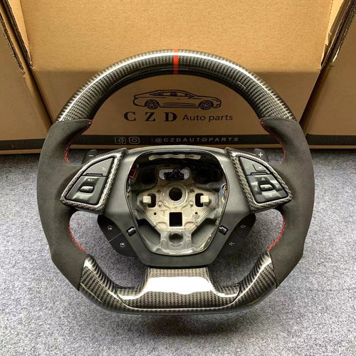 CZD auto parts carbon fiber steering wheel for Chevrolet 6th gen Camaro 2016-2020 with black alcantara