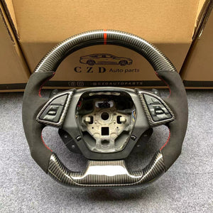 CZD auto parts carbon fiber steering wheel for Chevrolet 6th gen Camaro 2016-2020 with black alcantara