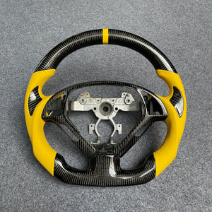 czd auto parts carbon fiber steering wheel for Infiniti Q40 Q60 2014-2015 with yellow perforated leather