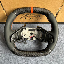 Load image into Gallery viewer, CZD auto parts for Chevrolet Corvette C8 2020+ carbon fiber steering wheel with orange stripe line