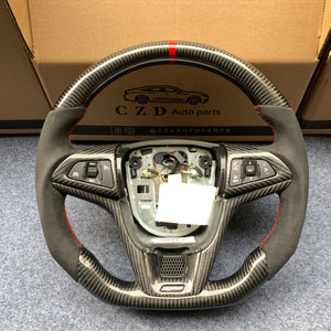CZD auto parts carbon fiber steering wheel for Chevrolet 5th gen Camaro 2010-2015 with red stripe