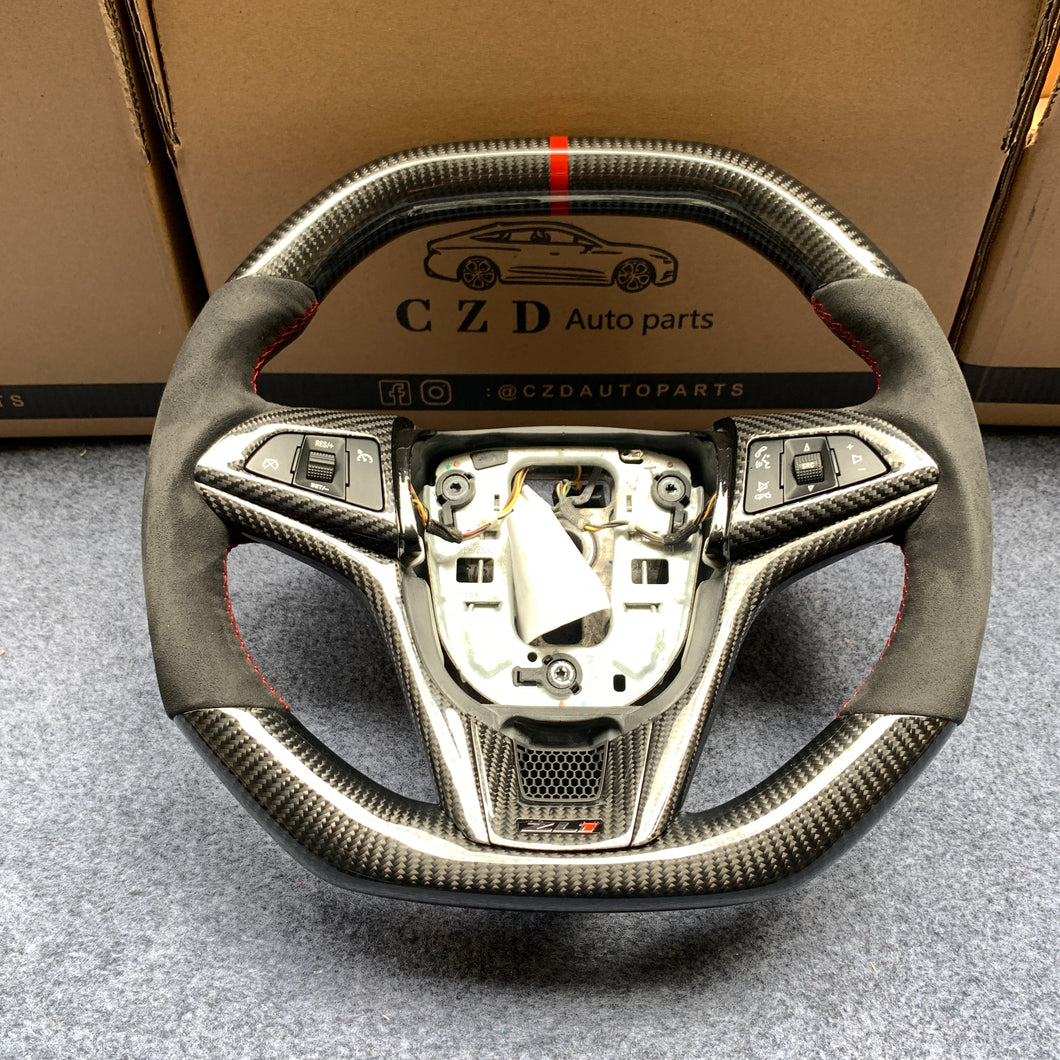 CZD auto parts carbon fiber steering wheel for Chevrolet 5th gen Camaro 2010-2015 with black alcantara