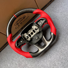 Load image into Gallery viewer, CZD auto parts for Dodge Charger 2015-2021 carbon fiber steering wheel with red perforated leather side