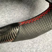 Load image into Gallery viewer, CZD auto parts carbon fiber steering wheel for Maserati Quattroporte GTS 2013-2019 with black perforated leather