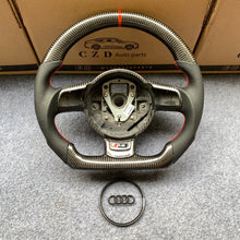 Load image into Gallery viewer, CZD auto parts for Audi RS 6 (C6) Avant 2008-2010 carbon fiber steering wheel with bottom logo