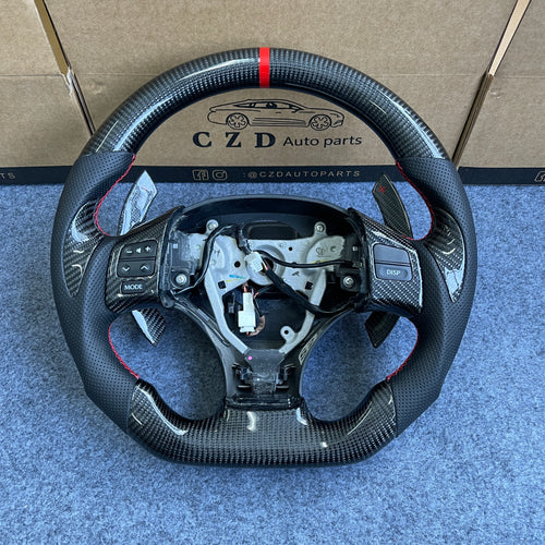 CZD auto parts carbon fiber steering wheel for Lexus IS250 /300 /350 2006-2013 with red stripe