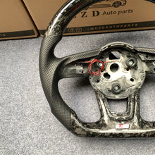 Load image into Gallery viewer, CZD Autoparts For A4 (B9) Avant carbon fiber steering wheel with Japanese LED