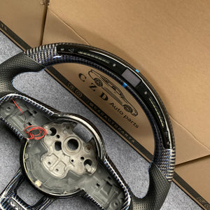 CZD Autoparts For Volkswagen Golf 7 GTI 2015-2016 carbon fiber steering wheel with Japanese LED