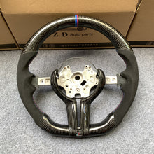 Load image into Gallery viewer, CZD auto parts for  BMW M2 F87 M3 F80 M4 F82 F83 M5 F10 M6 F06 F12 F13 X5 M F85 X6 M F86 carbon fiber steering wheel with bmw stripe line