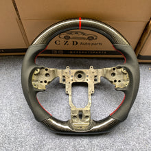 Load image into Gallery viewer, CZD auto parts carbon fiber steering wheel for Mitsubishi Lancer Evolution Evo 10 with red stitching