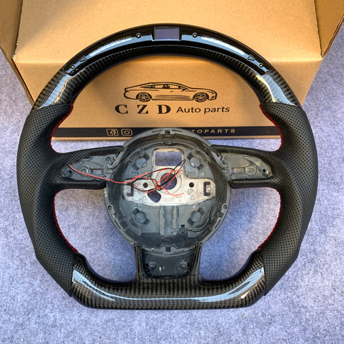 CZD auto parts carbon fiber steering wheel for Audi S6 (C7) with led light