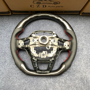 CZD Autoparts For Honda Civic 2021-2022 carbon fiber steering wheel gloss carbon fiber trim