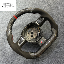 Load image into Gallery viewer, CZD auto parts for audi Q7 (4L)carbon fiber steering wheel with forged carbon fiber