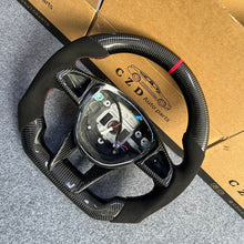 Load image into Gallery viewer, CZD auto parts for Mercedes Benz S-Class W222 SLC R172 carbon fiber steering wheel with alcantara leather pink stitching